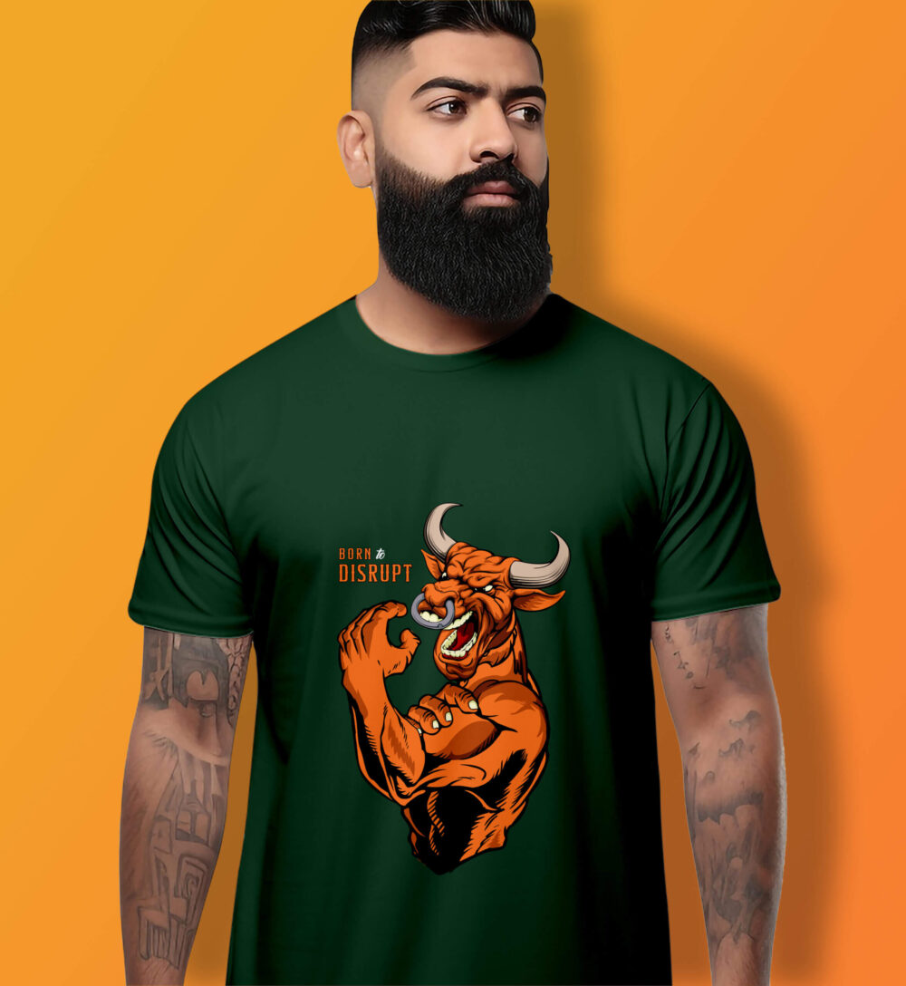 Bull T-Shirt (Bottle Green)