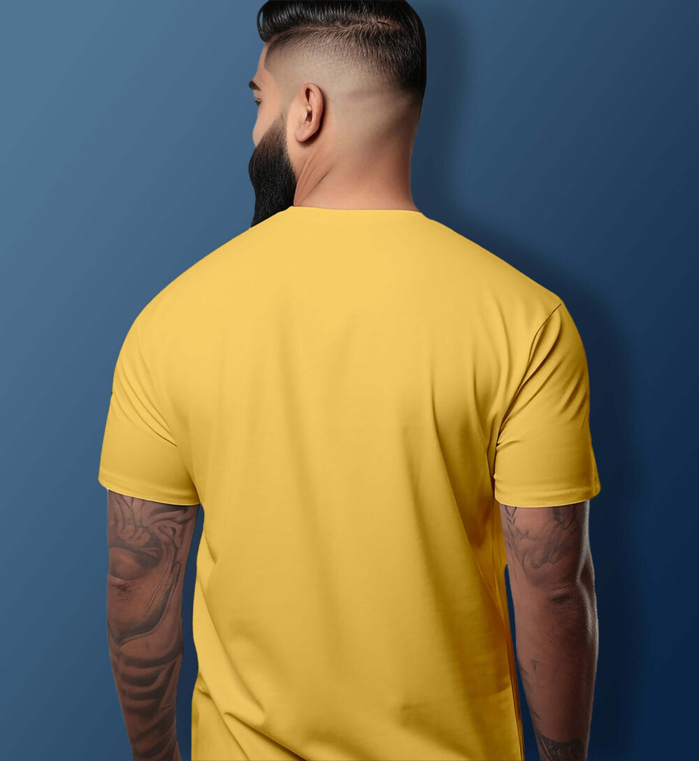 Bhagat Singh Printed T-Shirt (Yellow) - Image 3