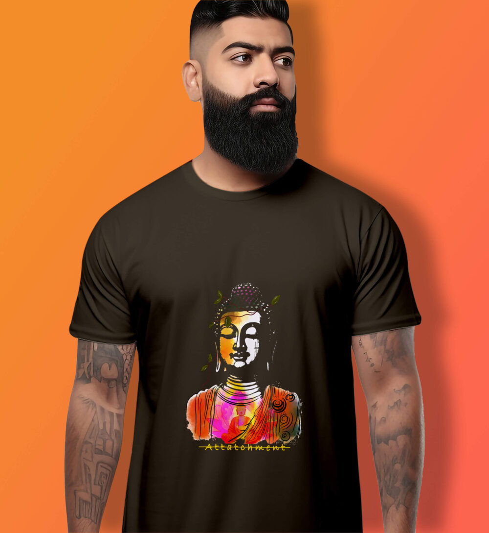 Buddha Printed T-Shirt (Olive Green)