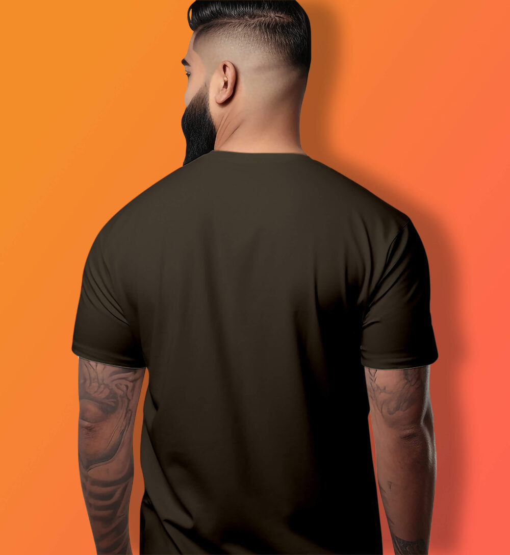 Buddha Printed T-Shirt (Olive Green) - Image 2
