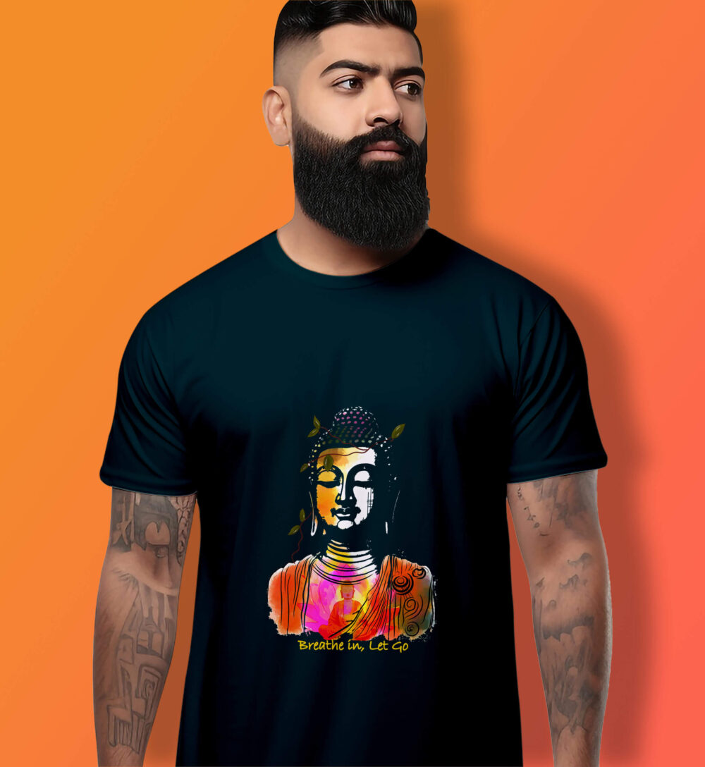 Buddha Printed Shirts (Petrol Blue)
