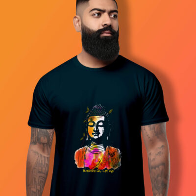 Buddha Printed Shirts (Petrol Blue)