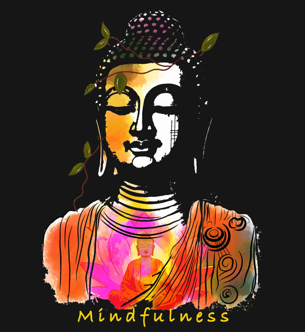 Gautam Buddha T-Shirt (Black) - Image 3
