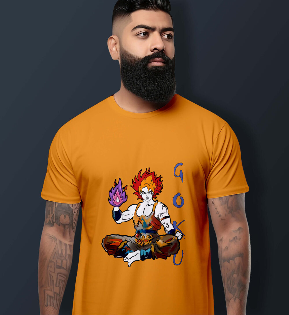 Dragon Ball Z Goku T-Shirt (Golden Yellow)