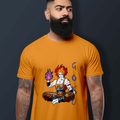 Dragon Ball Z Goku T-Shirt (Golden Yellow)