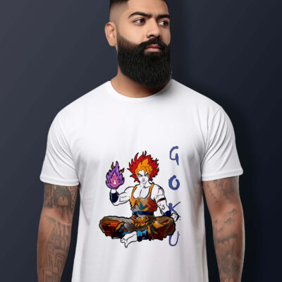 Goku Printed T-Shirts (White)