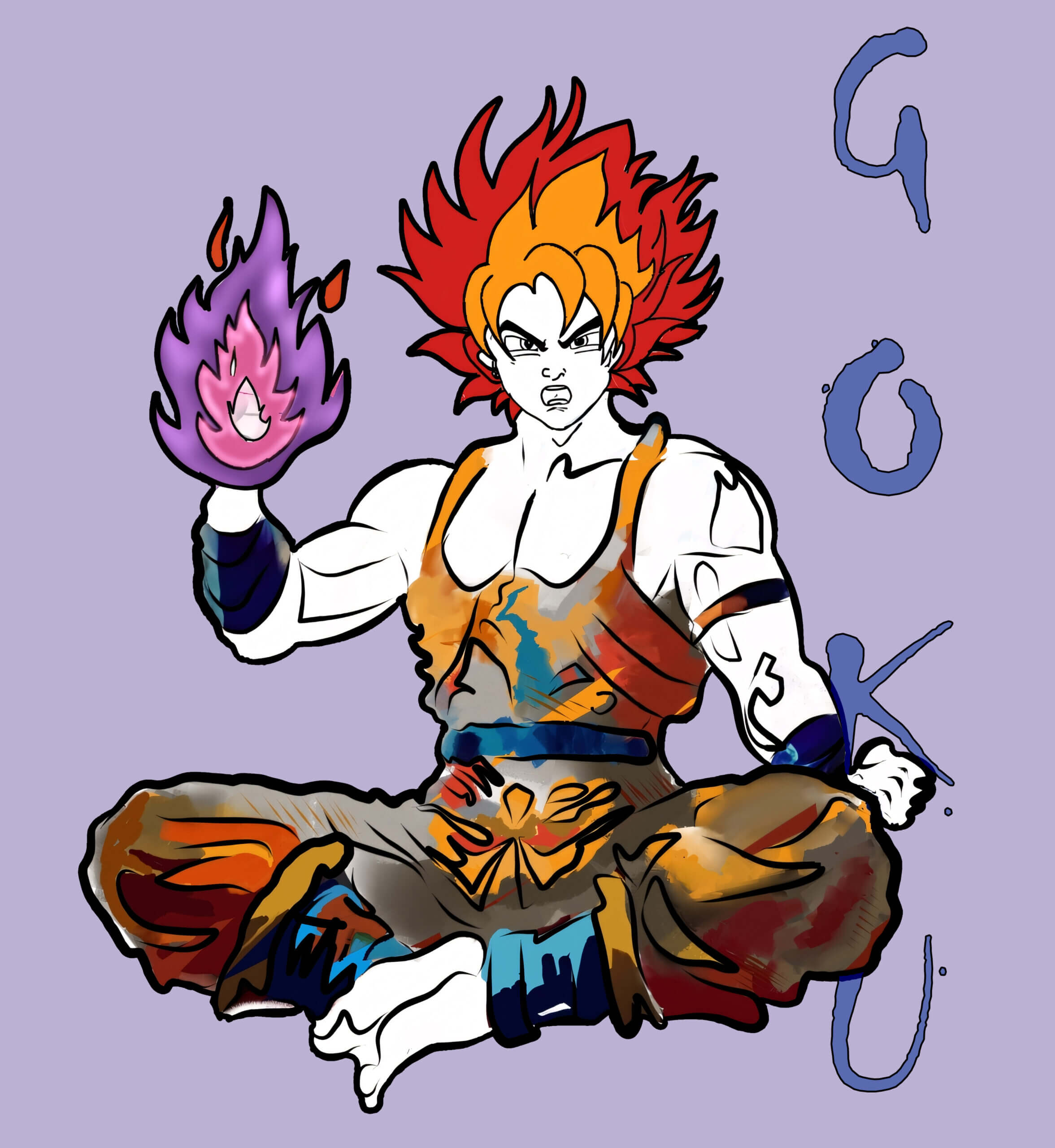 Goku T-Shirt in India (Lavender) - Image 3