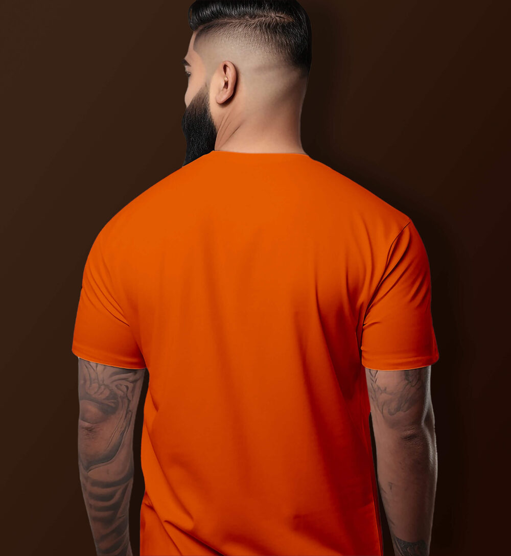 Army Printed T-Shirt (Orange) - Image 3