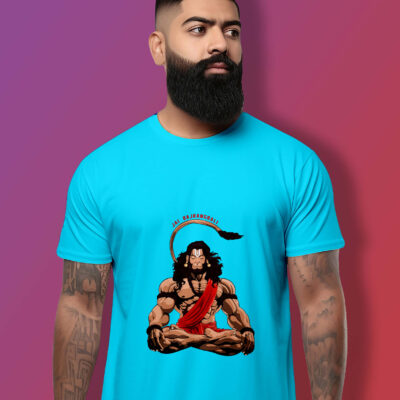 Bajrangbali T-Shirt (Sky Blue)
