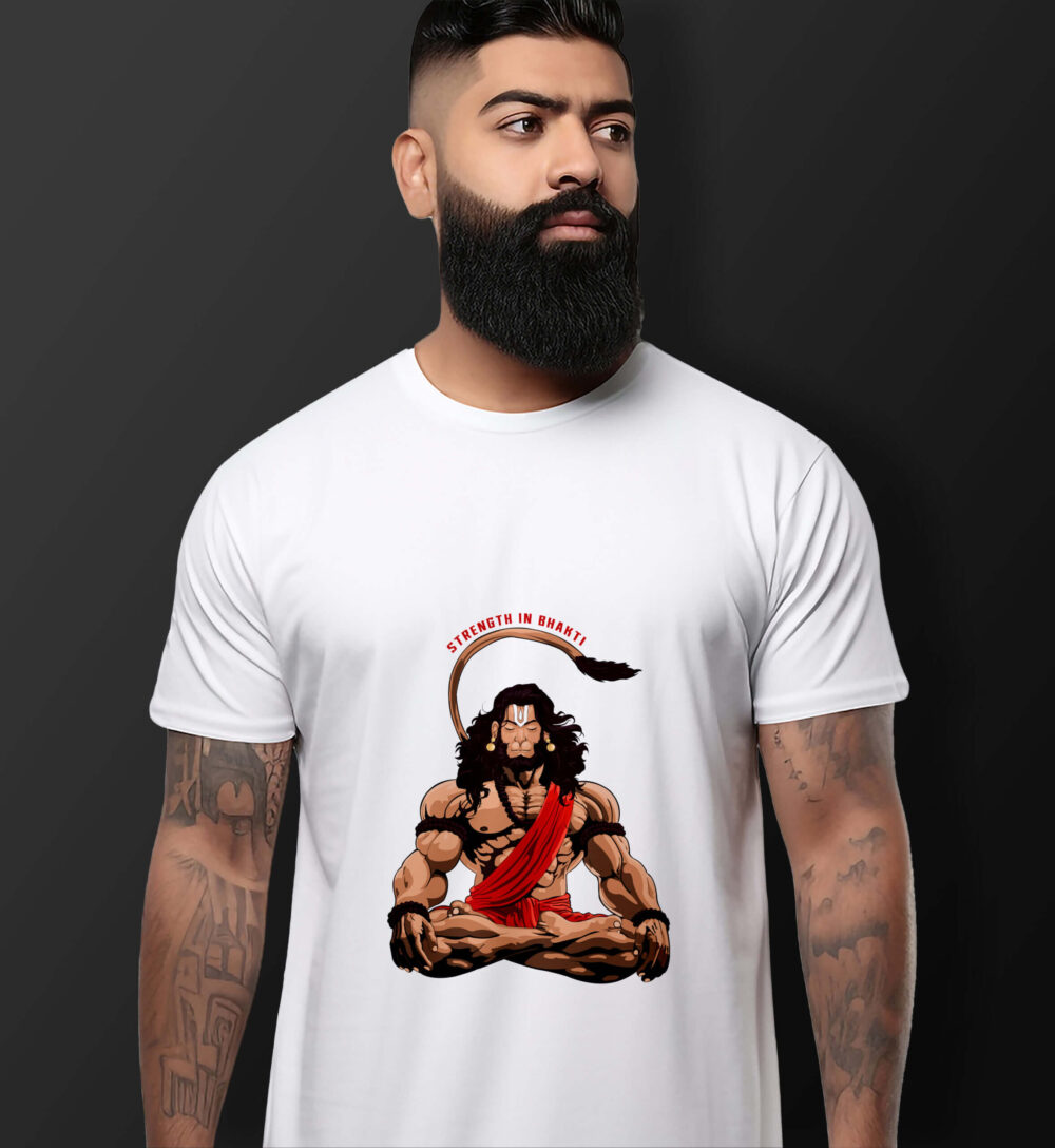 Lord Hanuman T-Shirts (White)