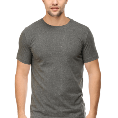 Plain Cotton T-Shirt Charcoal Melange