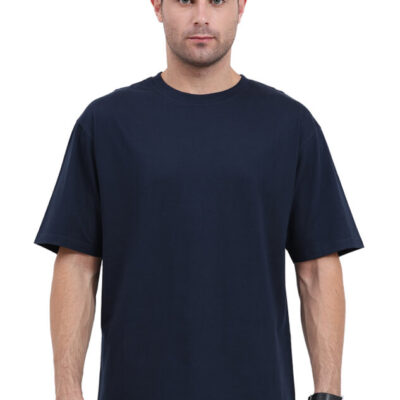 Unisex Oversized Plain T-Shirt (Grey Melange)