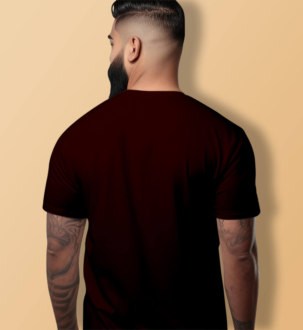 Gym Printed T-Shirt (Maroon) - Image 2