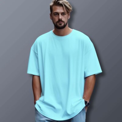 Unisex Oversized Plain T-Shirt (Mint)