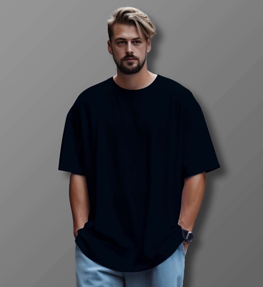 Unisex Oversized Plain T-Shirt (Petrol Blue)