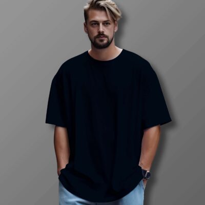 Unisex Oversized Plain T-Shirt (Petrol Blue)
