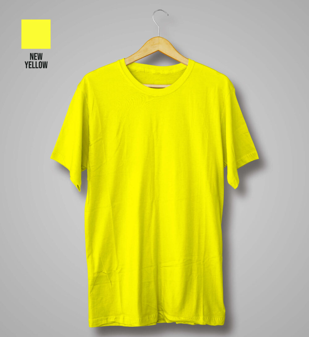 Plain Yellow T-Shirt (New Yellow) - Image 2