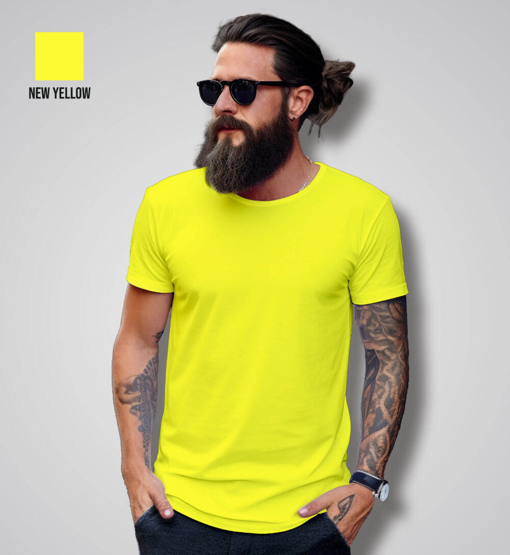 Plain Yellow T-Shirt (New Yellow)