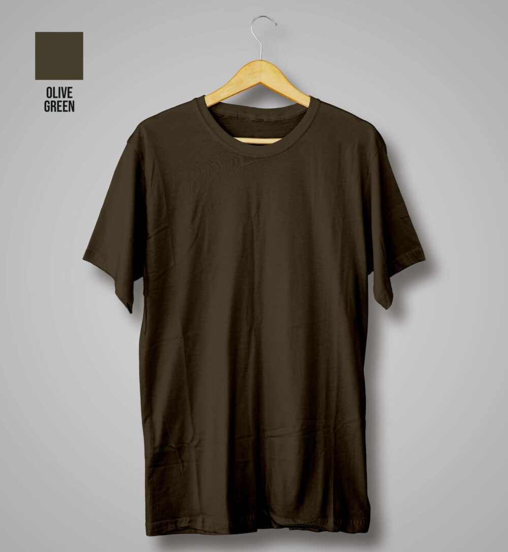 Plain Green T-Shirt (Olive Green)