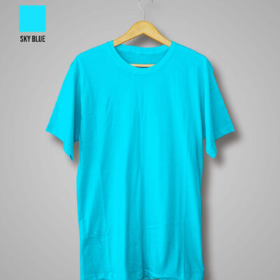Plain T-Shirts For Men (Sky Blue)