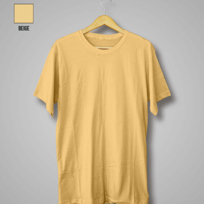 Plain T-Shirts For Men (Beige)