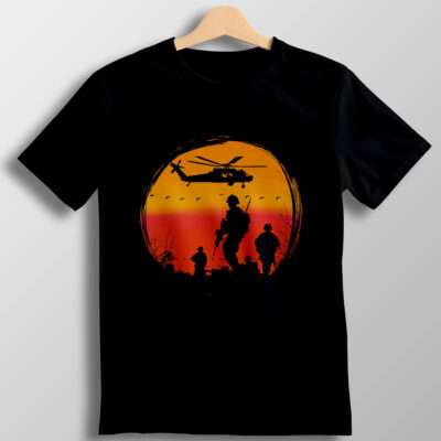 Army Printed T-Shirt (Black)