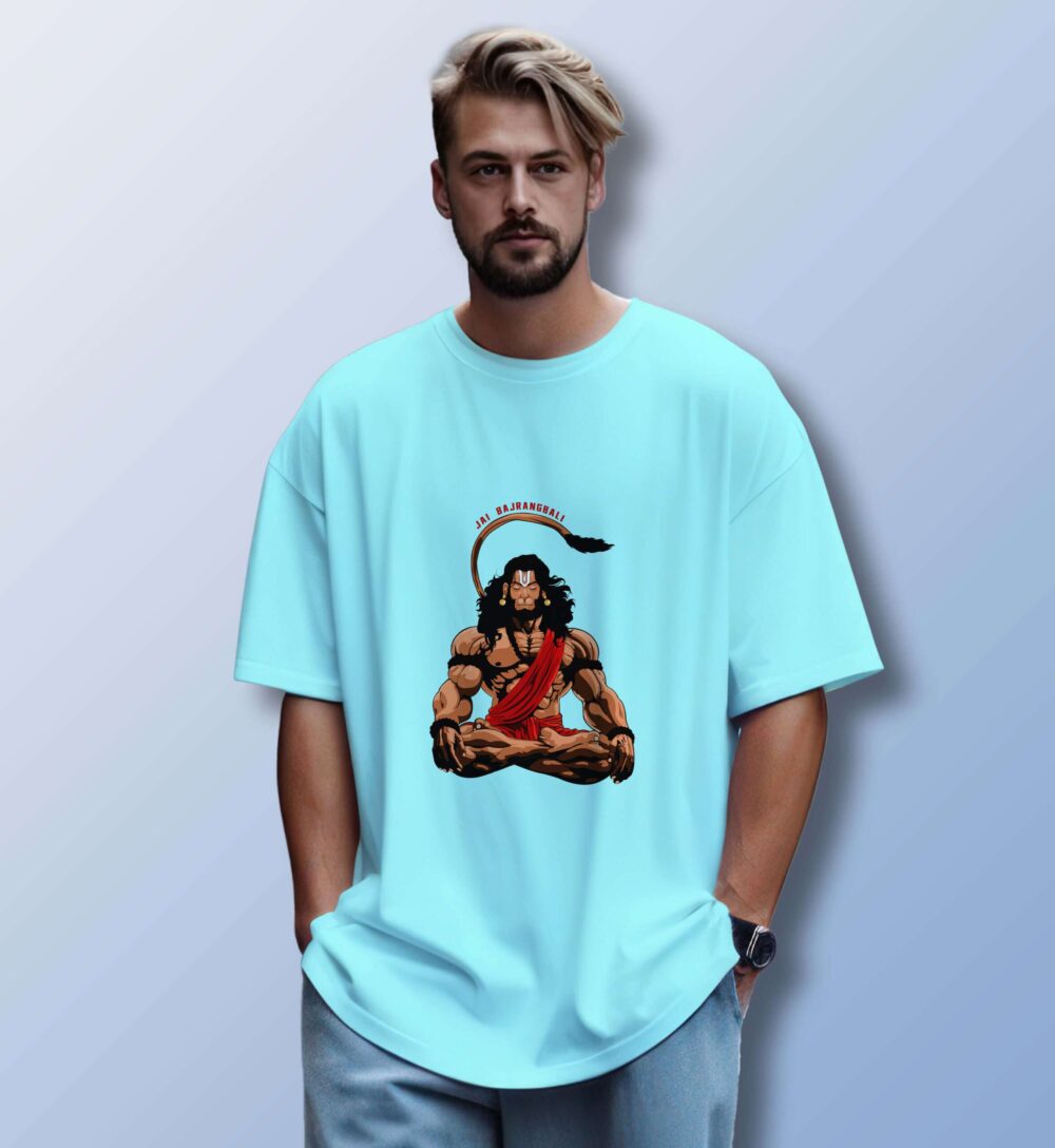 Hanuman Printed T-Shirt (Mint)