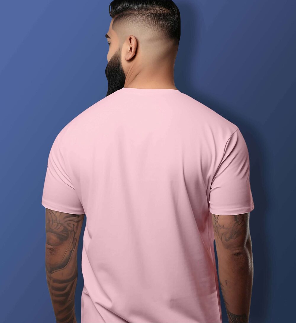 Yoga Printed T-Shirt (Light Baby Pink) - Image 2