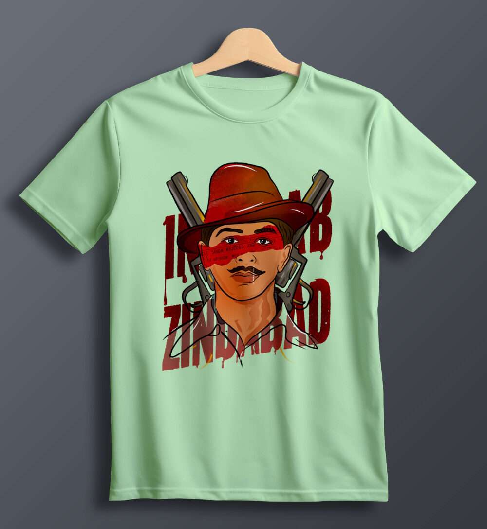 Bhagat Singh Printed T-Shirt (Jade)