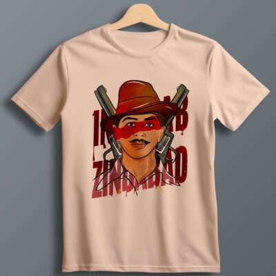 Bhagat Singh Printed T-Shirt (Peach)