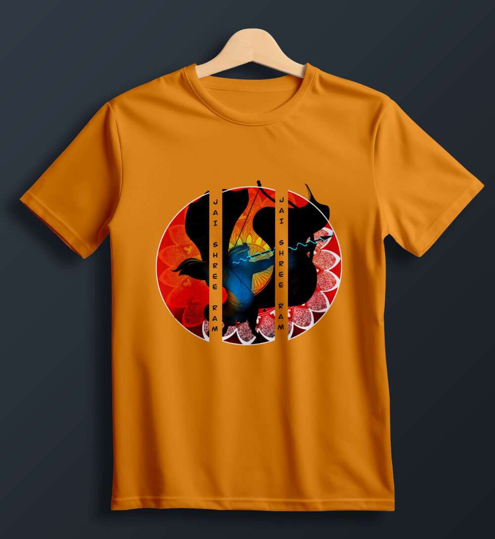 Ram Printed T-Shirt (Golden Yellow)