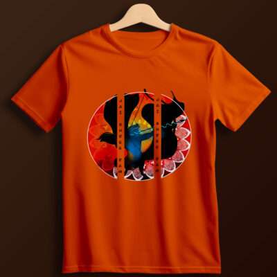 Ram Printed T-Shirt (Orange)