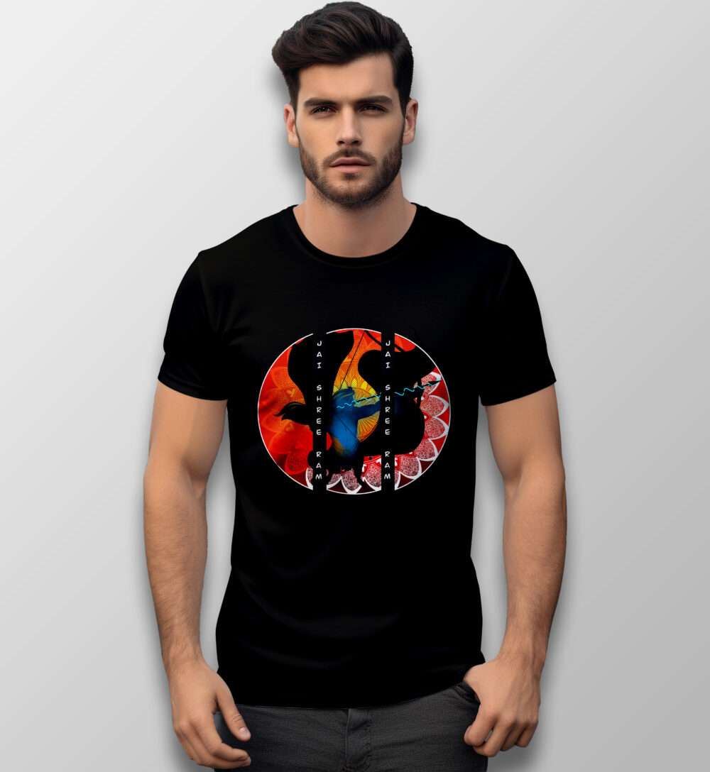 Ram Printed T-Shirt (Black) - Image 2