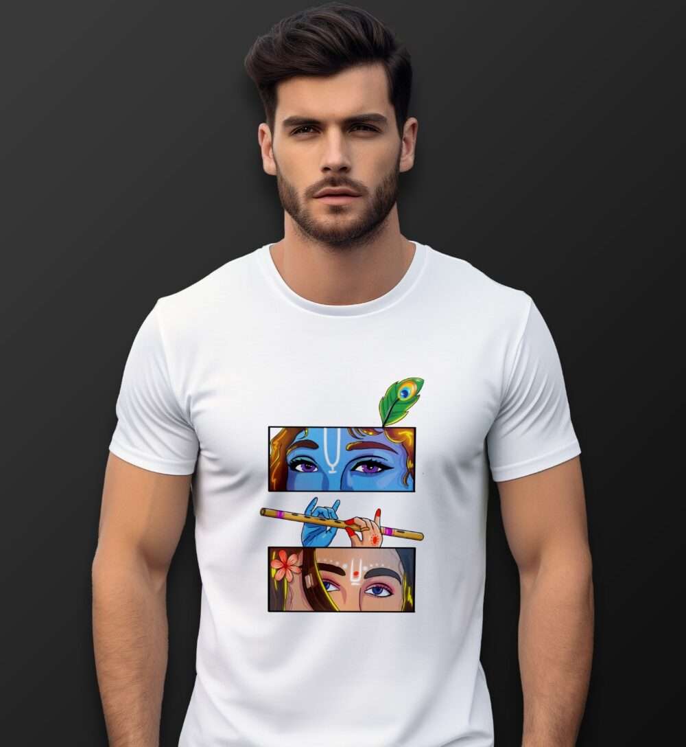 Krishna Printed T-Shirt (White) - Image 2