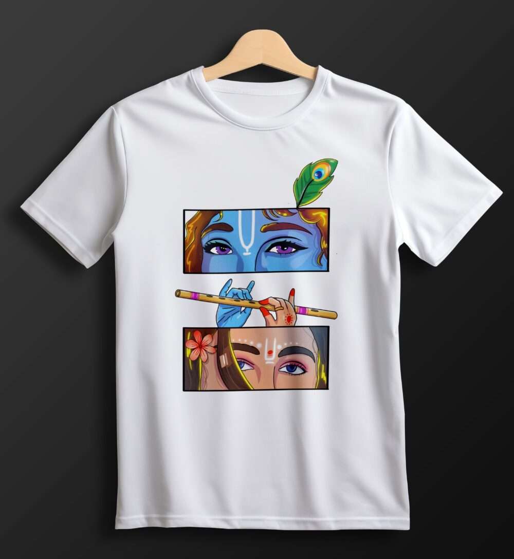 Krishna Printed T-Shirt (White)
