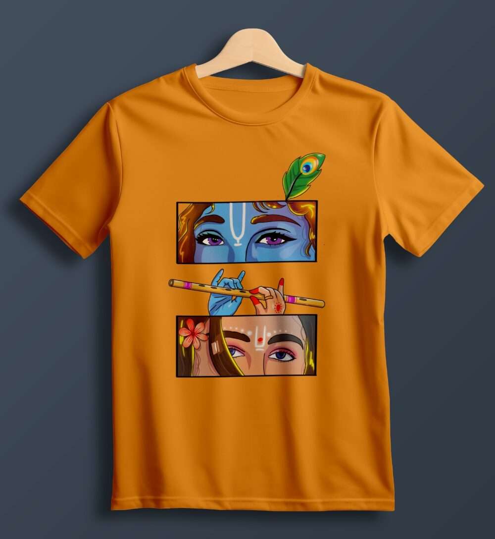 Krishna Printed T-Shirt (Orange)