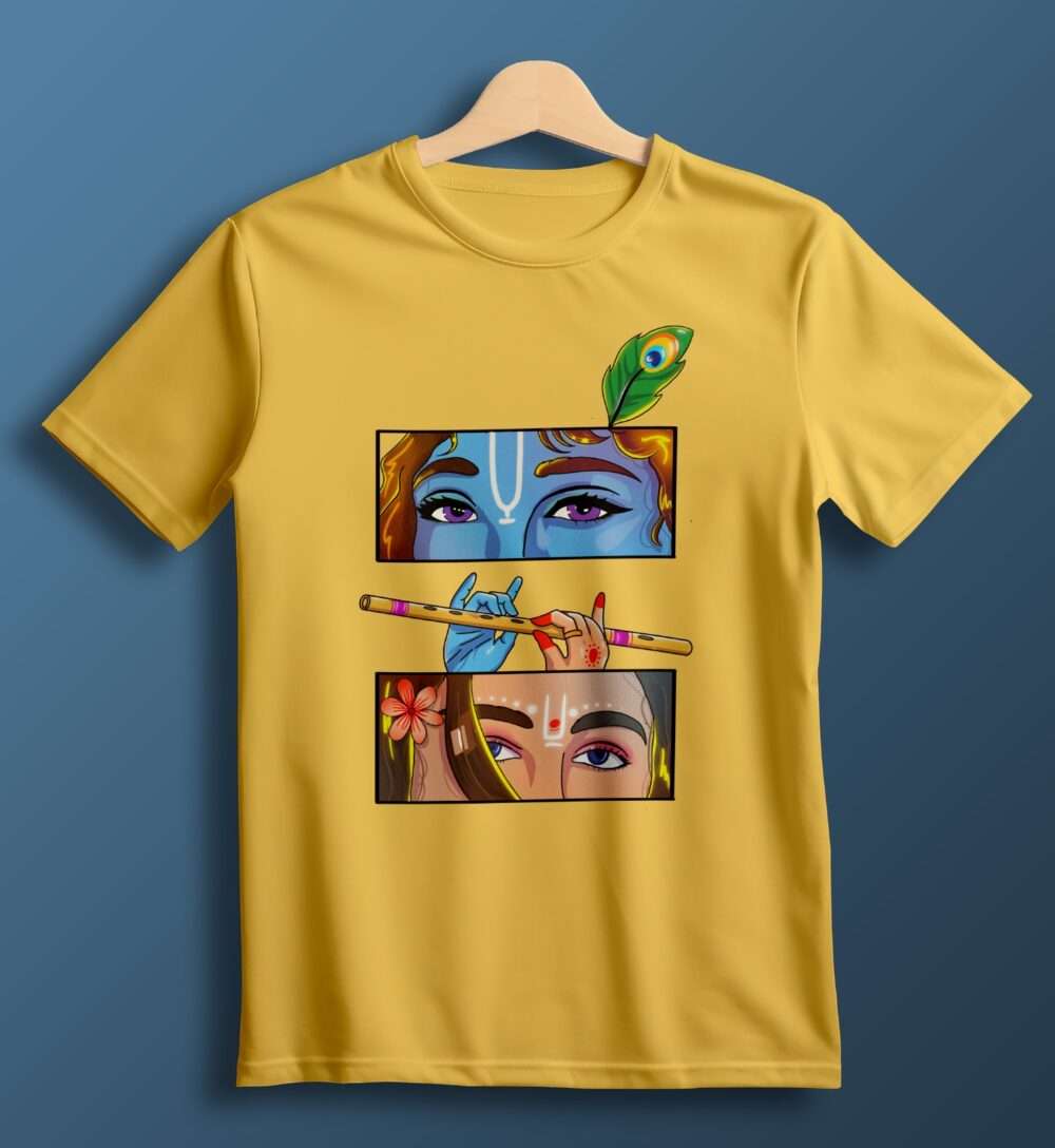 Krishna Printed T-Shirt (Yellow)
