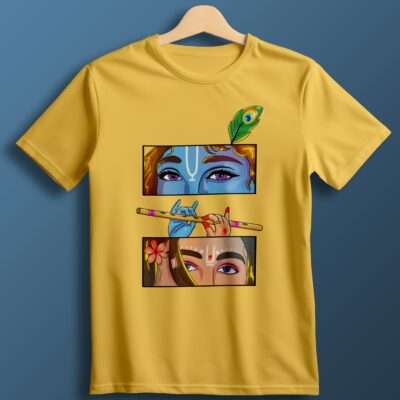 Krishna Printed T-Shirt (Yellow)