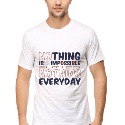 Quotes Printed Unisex T-Shirt (White)